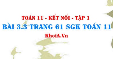 Bài 3.3 trang 61 SGK Toán 11 tập 1 Kết nối tri thức